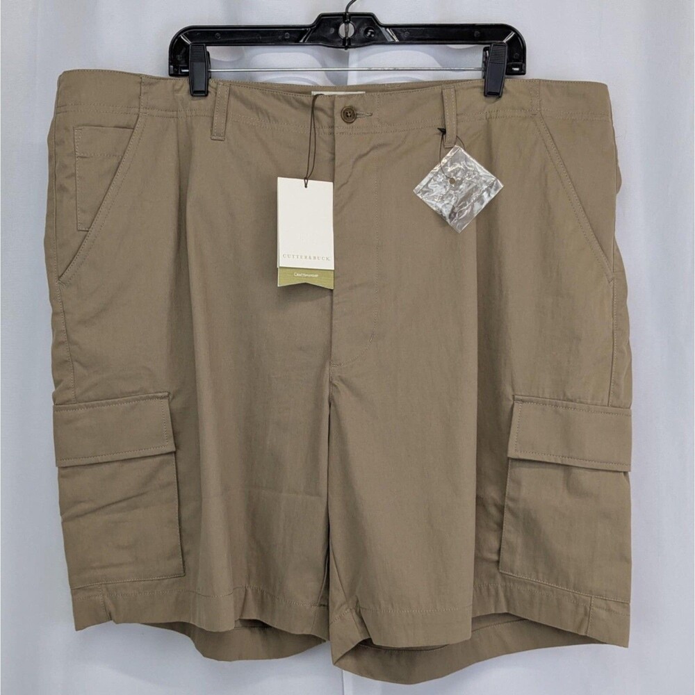 Cutter & Buck Mens Casual Cargo Shorts Brown Khaki Sz 44 B Style 06373 NWT